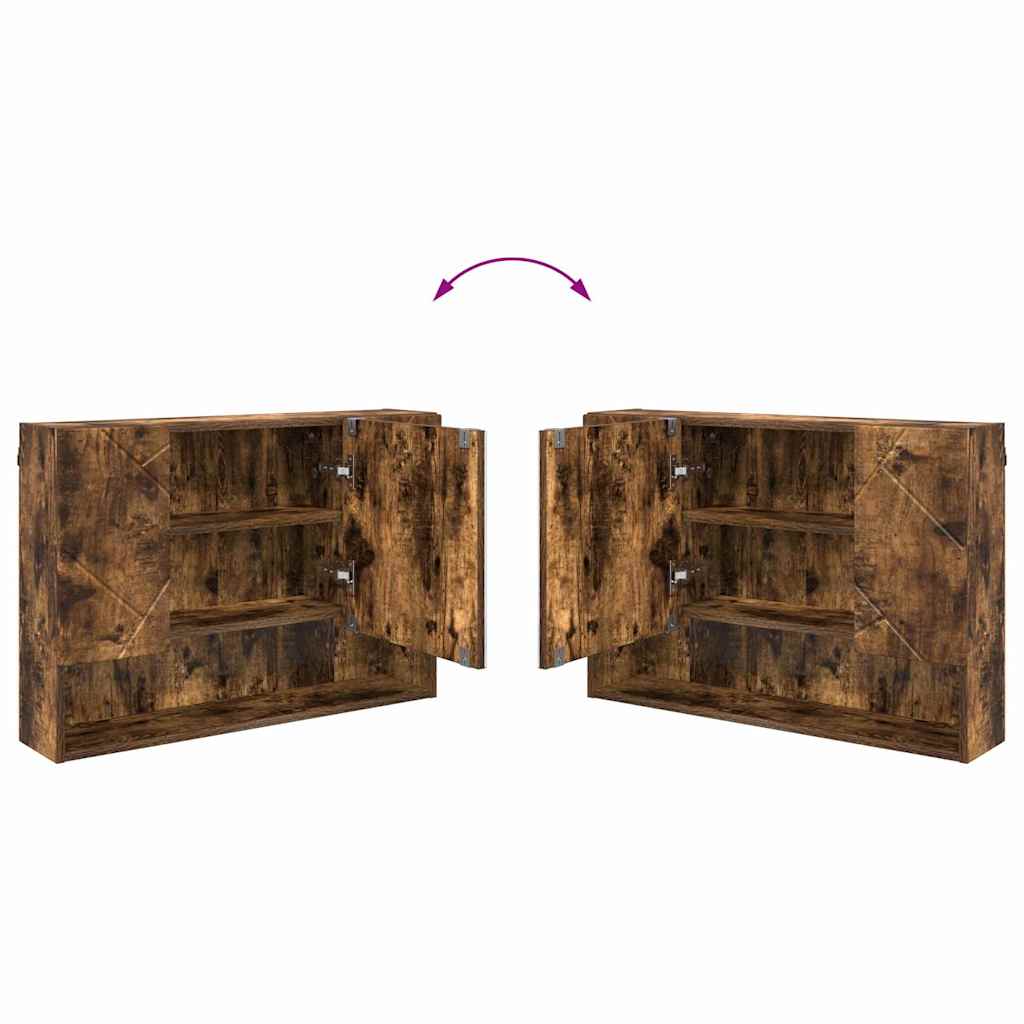 vidaXL Bathroom Furniture Set 4 pcs Smoked Oak