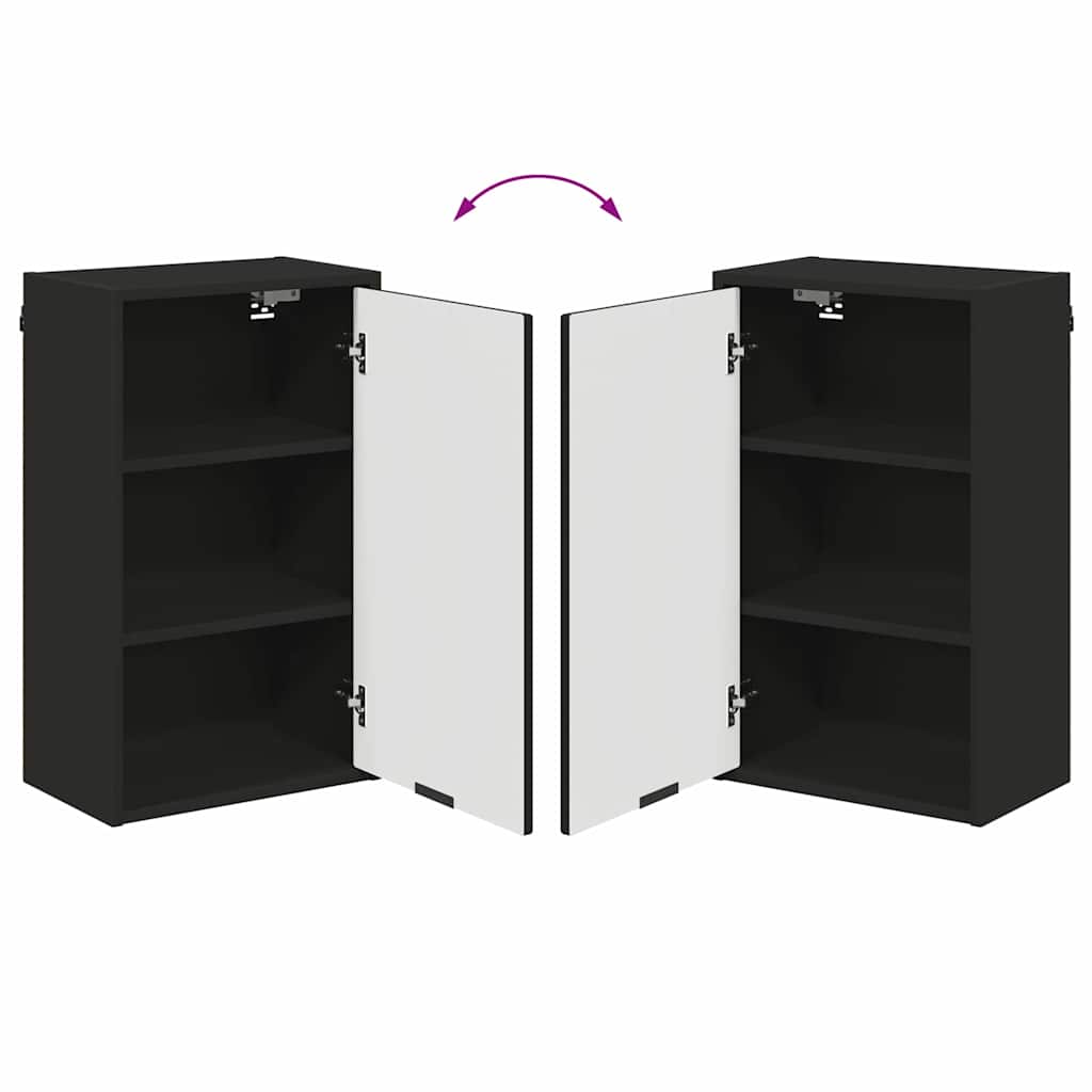 vidaXL Bathroom Furniture Set with Drawer Black Engineered wood, Metal
