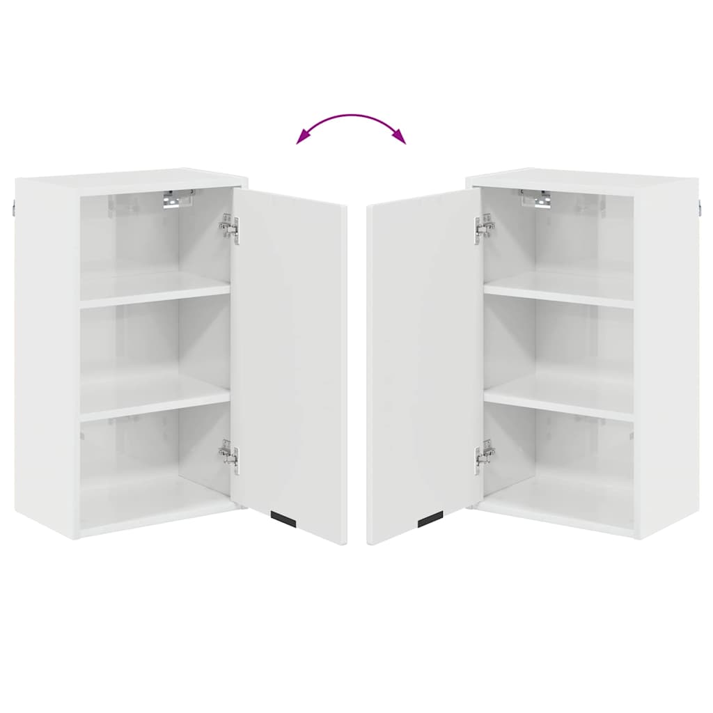 vidaXL Bathroom Furniture Set High Gloss White Engineered wood, Metal