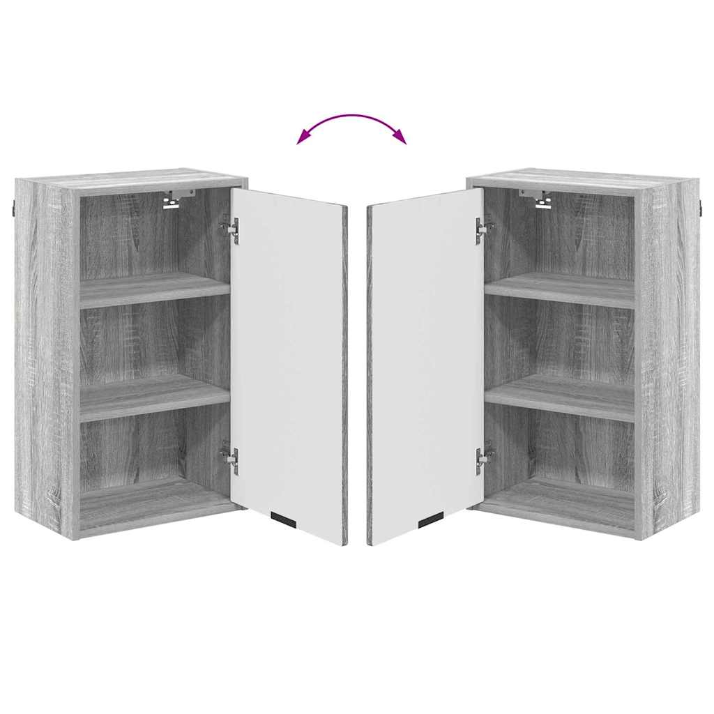 vidaXL Bathroom Furniture Set Grey Sonoma Engineered wood, Metal