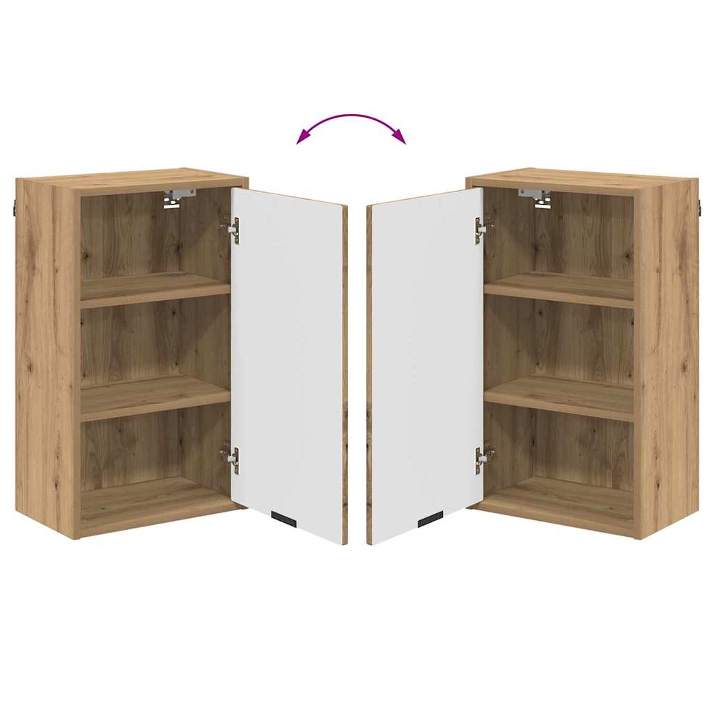 vidaXL Bathroom Furniture Set 4 pcs Artisan Oak Engineered wood, Metal