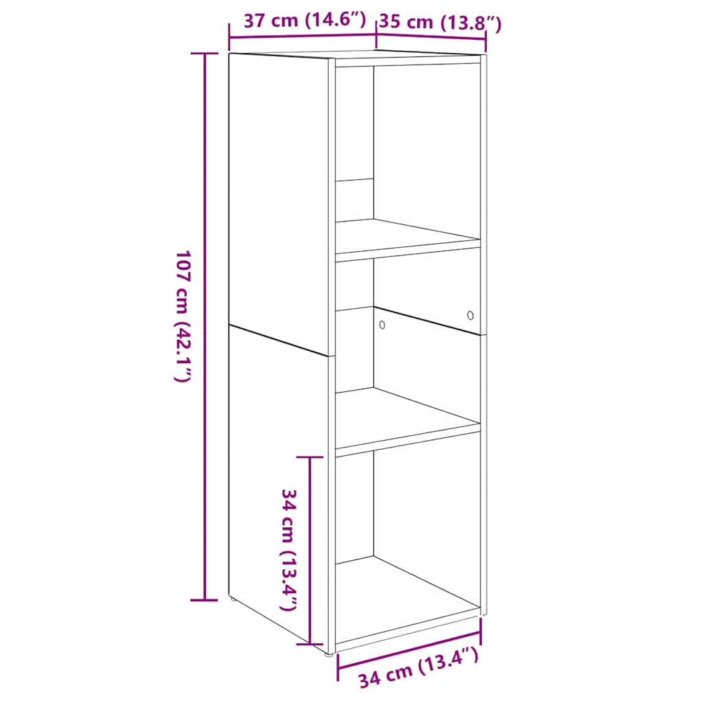 vidaXL TV Cabinet Set 2 pcs Black Oak Engineered Wood