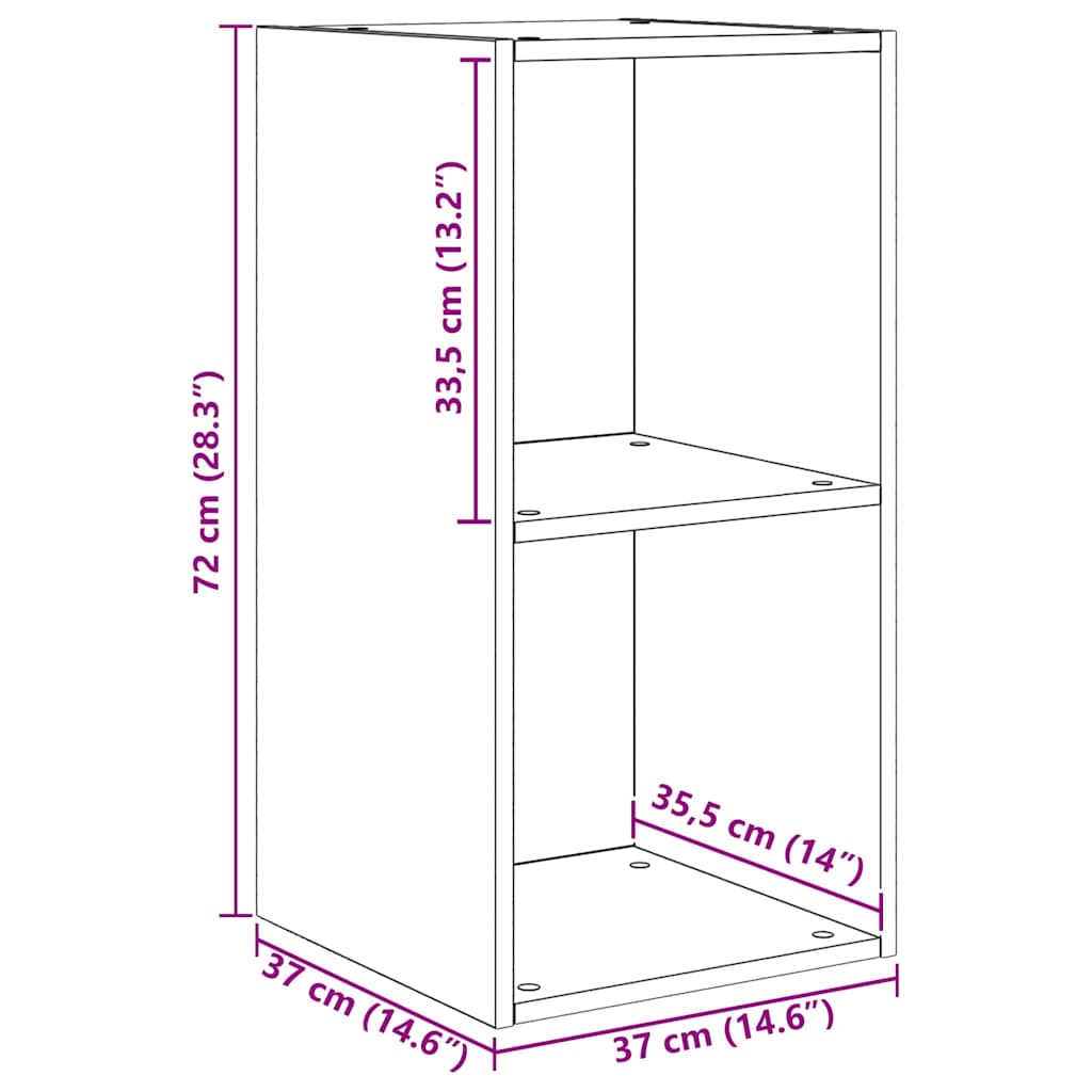 vidaXL TV Cabinet Set 4 pcs Old Wood 37 x 37 x 72 cm Engineered Wood