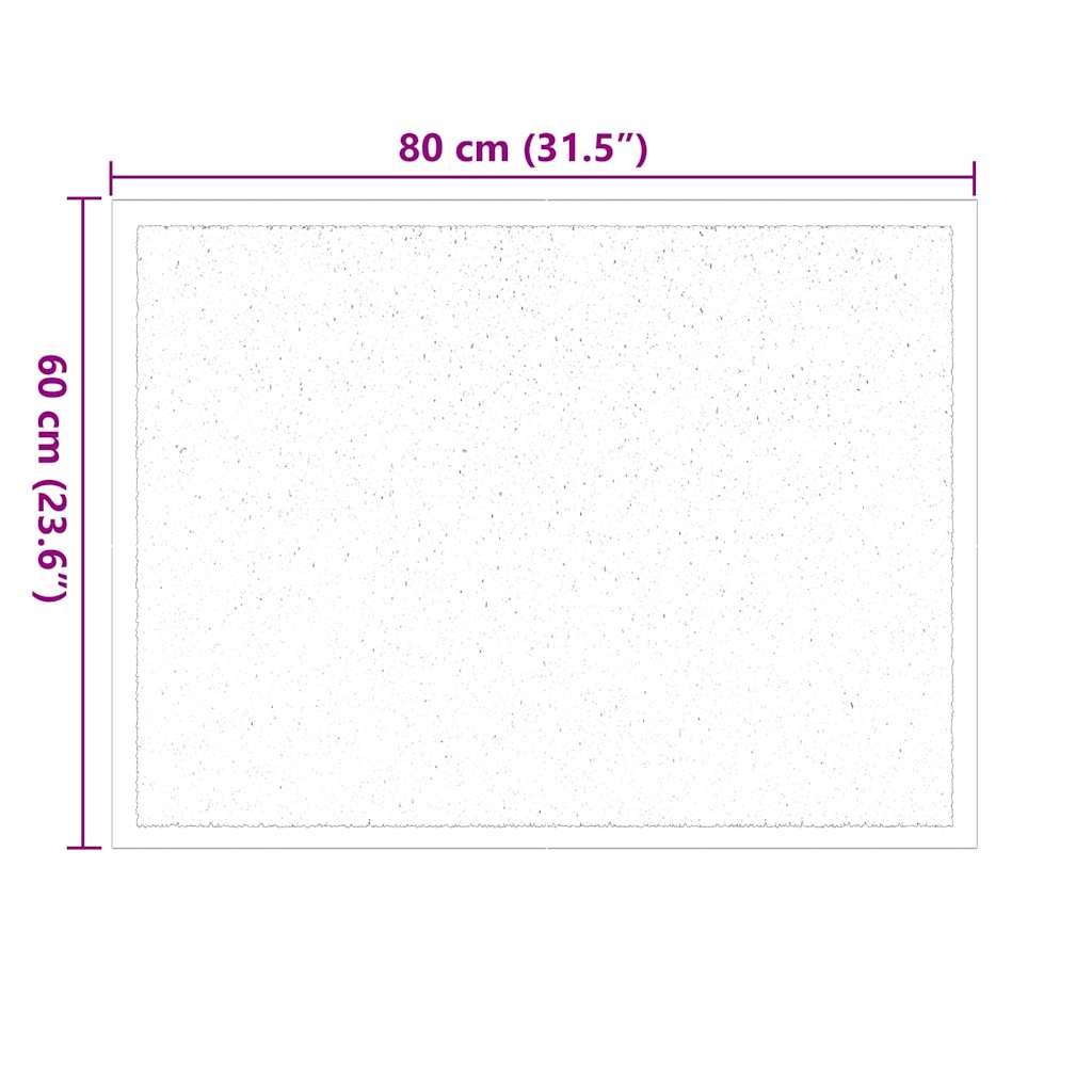 vidaXL Door Mat Beige 80 x 60 x 1.2 cm Teddy Fabric