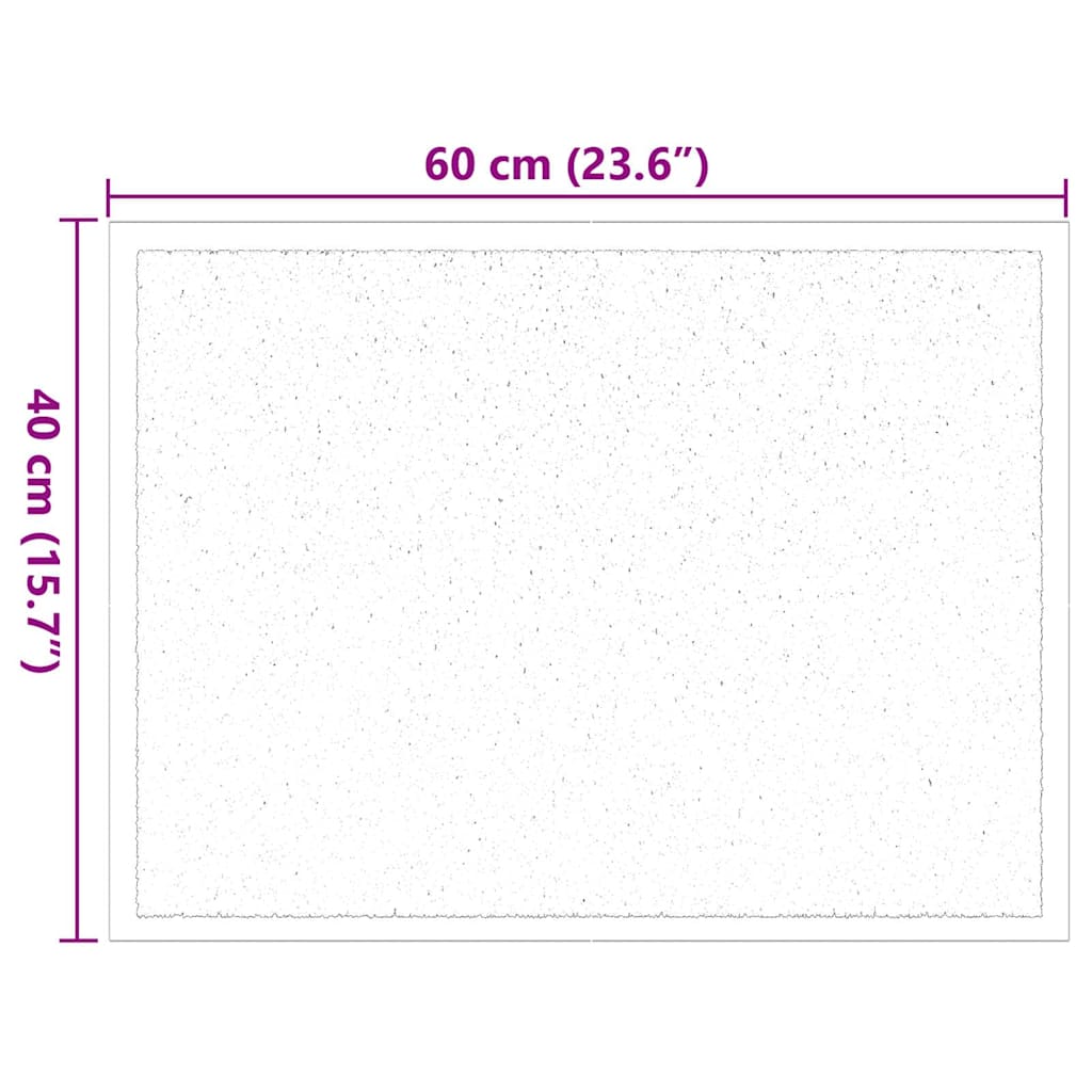 vidaXL Door Mat Bordeaux 60 x 40 x 1.2 cm Teddy Fabric