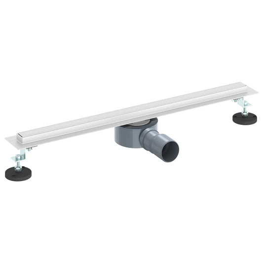 vidaXL 360° Shower Drain with Slim Model Silver 60 cm
