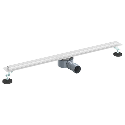 vidaXL 360° Shower Drain with Slim Model Silver 80 cm