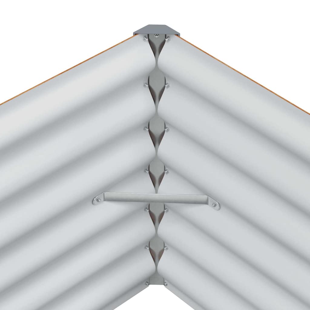 vidaXL Garden Raised Bed 1164 x 50 x 36 cm Galvanised Steel