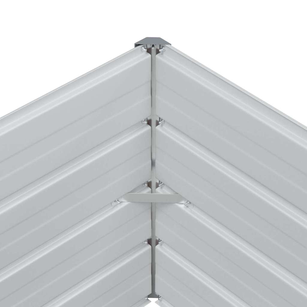 vidaXL Garden Raised Bed Light Brown 240 x 80 x 45 cm Galvanised Steel