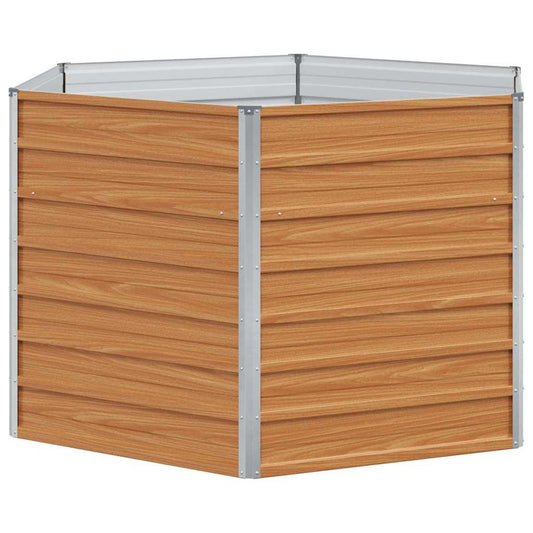 vidaXL Raised Garden Bed Light Brown 129 x 129 x 77 cm