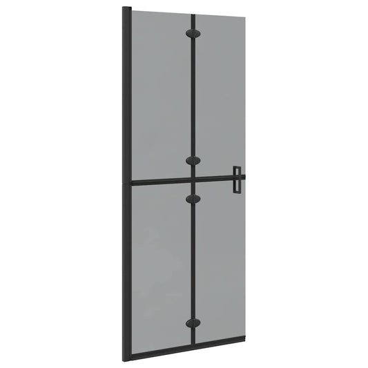 vidaXL Walk-In Shower Wall Folding Black 80 x 6.5 x 190 cm