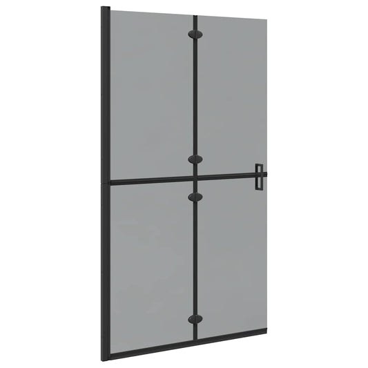 vidaXL Walk-In Shower Wall Folding Black 110 x 6.5 x 190 cm