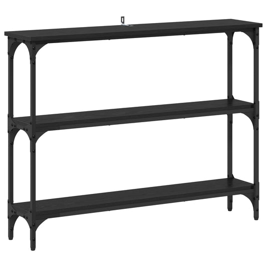vidaXL Console Table Black oak 100 x 22.5 x 75 cm Engineered Wood