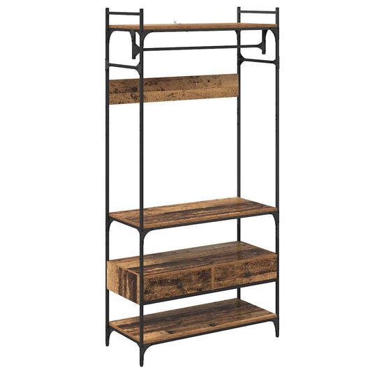 vidaXL Wardrobe with Shelf Old wood 89 x 39 x 184.5 cm Engineered wood