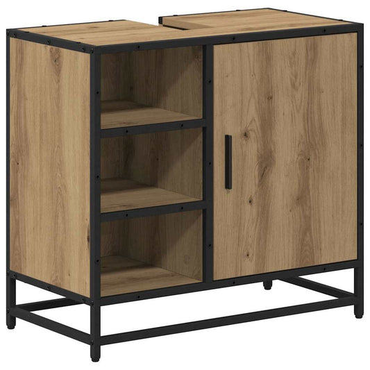 vidaXL Bathroom Sink Cabinet with Shelf Artisan oak 65 x 33 x 60 cm