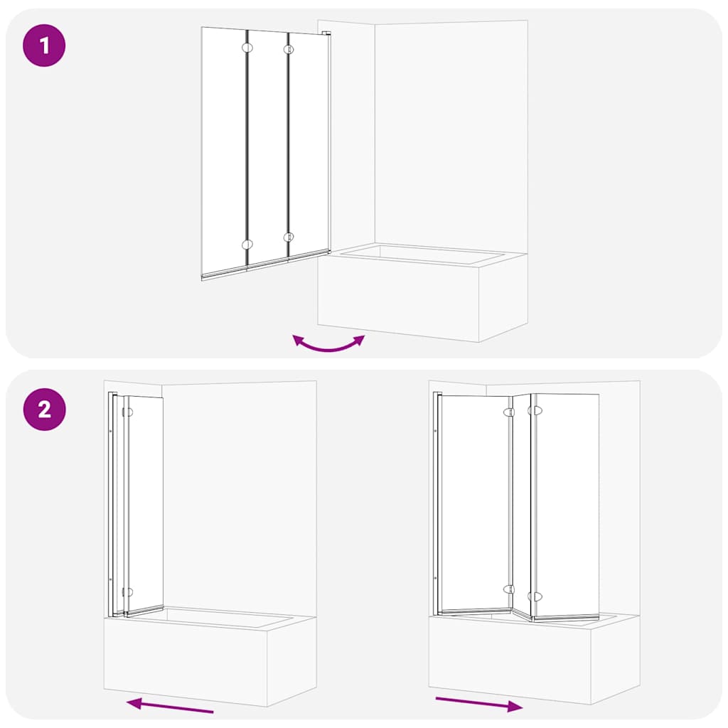 Shower Enclosure Manual Black 130 x 138 cm ESG Glass and Aluminium