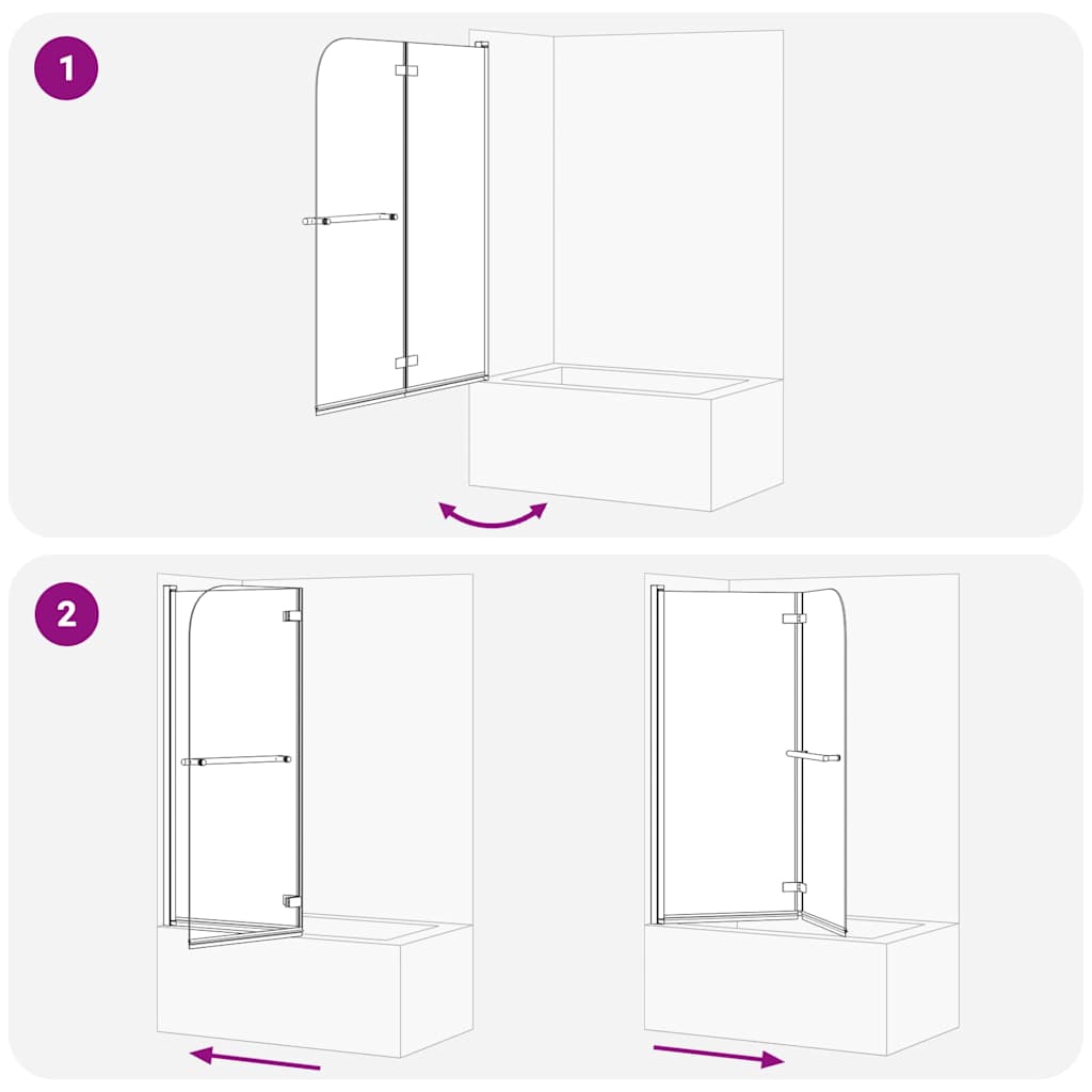 vidaXL Shower Enclosure Transparent and Gold 120 x 140 cm