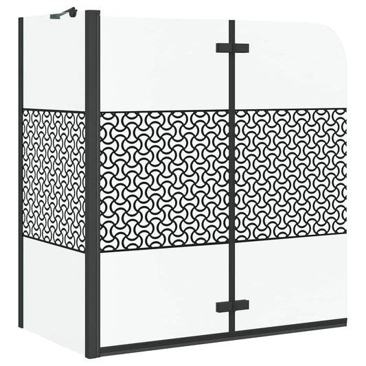 vidaXL Bath Enclosure Geometric Manual Black 120 x 67 x 129 cm