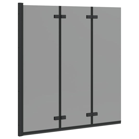 vidaXL Folding Shower Enclosure Black 130 x 138 cm