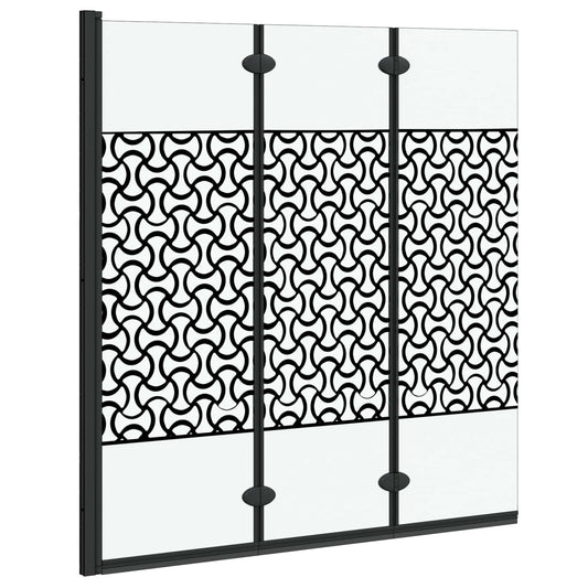 vidaXL Shower Enclosure Black and Transparent 130 x 130 cm