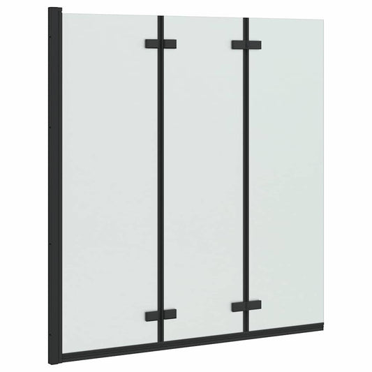 vidaXL Folding Shower Enclosure Black 130 x 138 cm