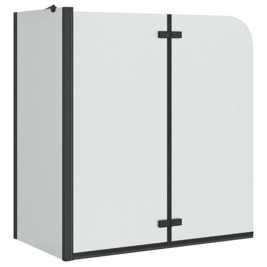 vidaXL Bath Shower Screen Black 120 x 68 x 130 cm