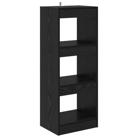 vidaXL Book Cabinet 3-Tier 37 x 30 x 103 cm Engineered Wood Black oak