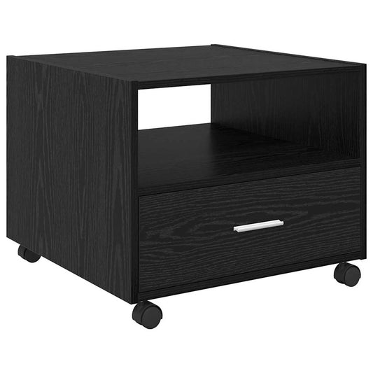 vidaXL Coffee Table Black Oak 55 x 55 x 45cm Engineered Wood