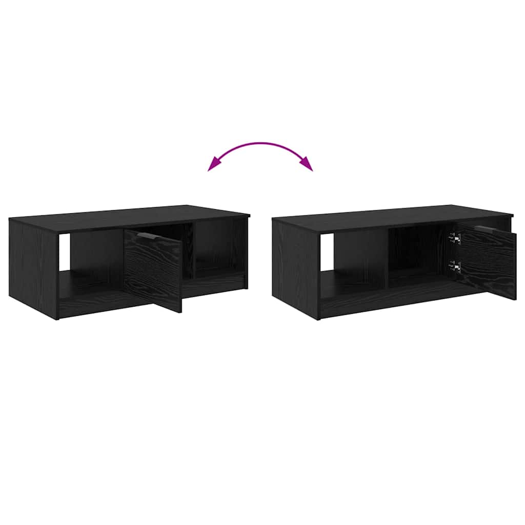 vidaXL Coffee Table Black Oak 102 x 50 x 36cm Engineered Wood