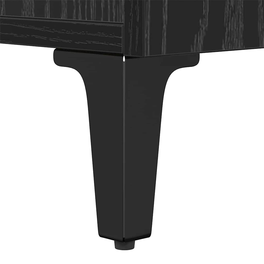 vidaXL Bed Cabinet 2 pcs Black Oak 40 x 35 x 47.5 cm Engineered Wood