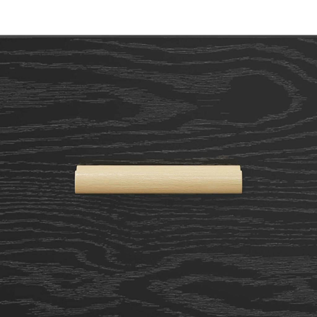 vidaXL Bedside Cabinet Black Oak 40 x 35 x 47 cm Engineered Wood