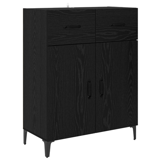 vidaXL Sideboard Black Oak 69.5 x 34 x 90 cm Engineered Wood