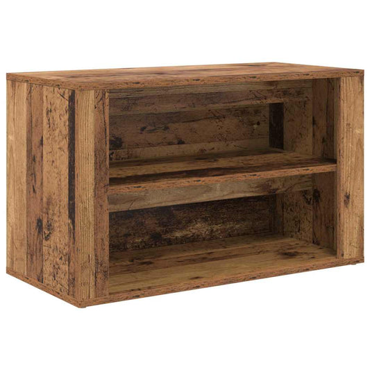 vidaXL Shoe Rack with Shelf Old wood 75 x 35 x 45 cm Engineered wood