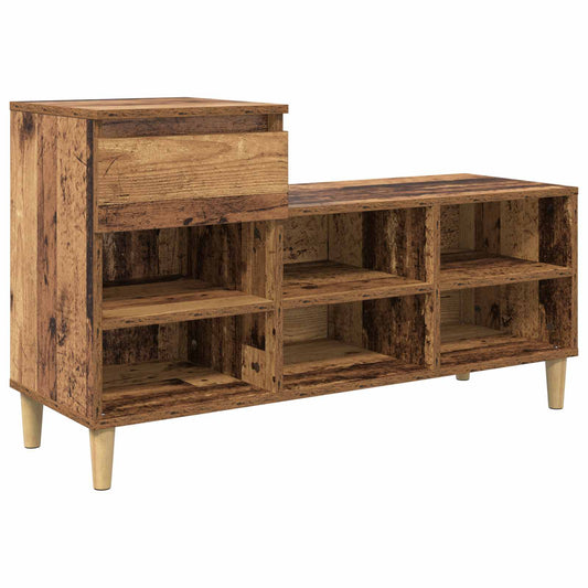 vidaXL Shoe Cabinet 102 x 36 x 60 cm Engineered Wood Old Wood