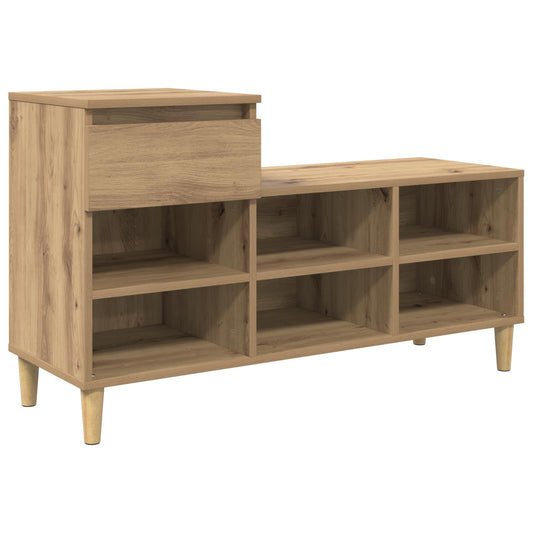 vidaXL Shoe Cabinet 102 x 36 x 60 cm Engineered Wood Artisan Oak