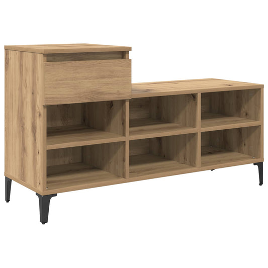 vidaXL Shoe Cabinet 102 x 36 x 60 cm Engineered Wood Artisan Oak
