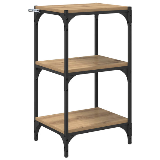 vidaXL Book Cabinet 3-Tier 40 x 33 x 70.5 cm Engineered wood