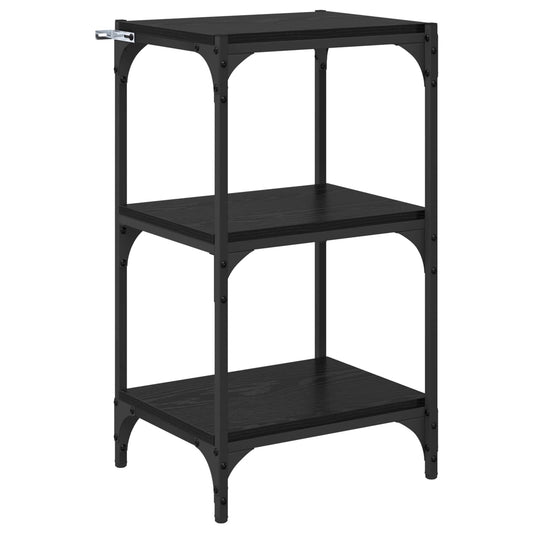 vidaXL Book Cabinet Black oak 40 x 33 x 70.5 cm Engineered wood