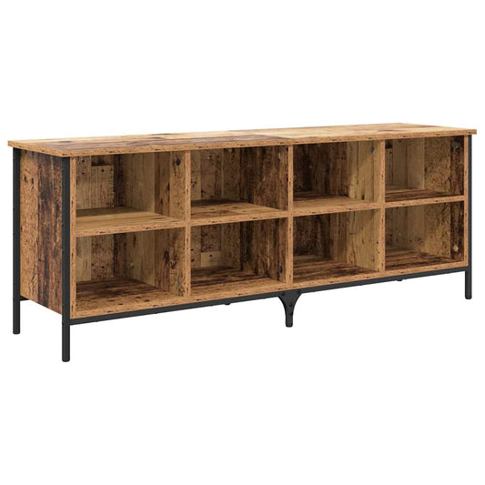 vidaXL Shoe Cabinet Old Wood 131 x 35 x 50 cm Engineered Wood and Iron
