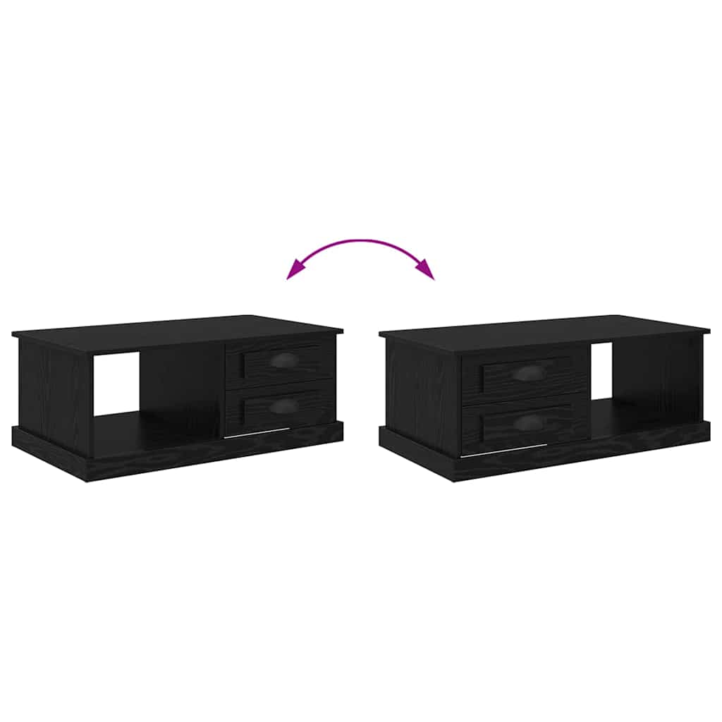 vidaXL Coffee Table Black Oak 90 x 50 x 35 cm Engineered Wood