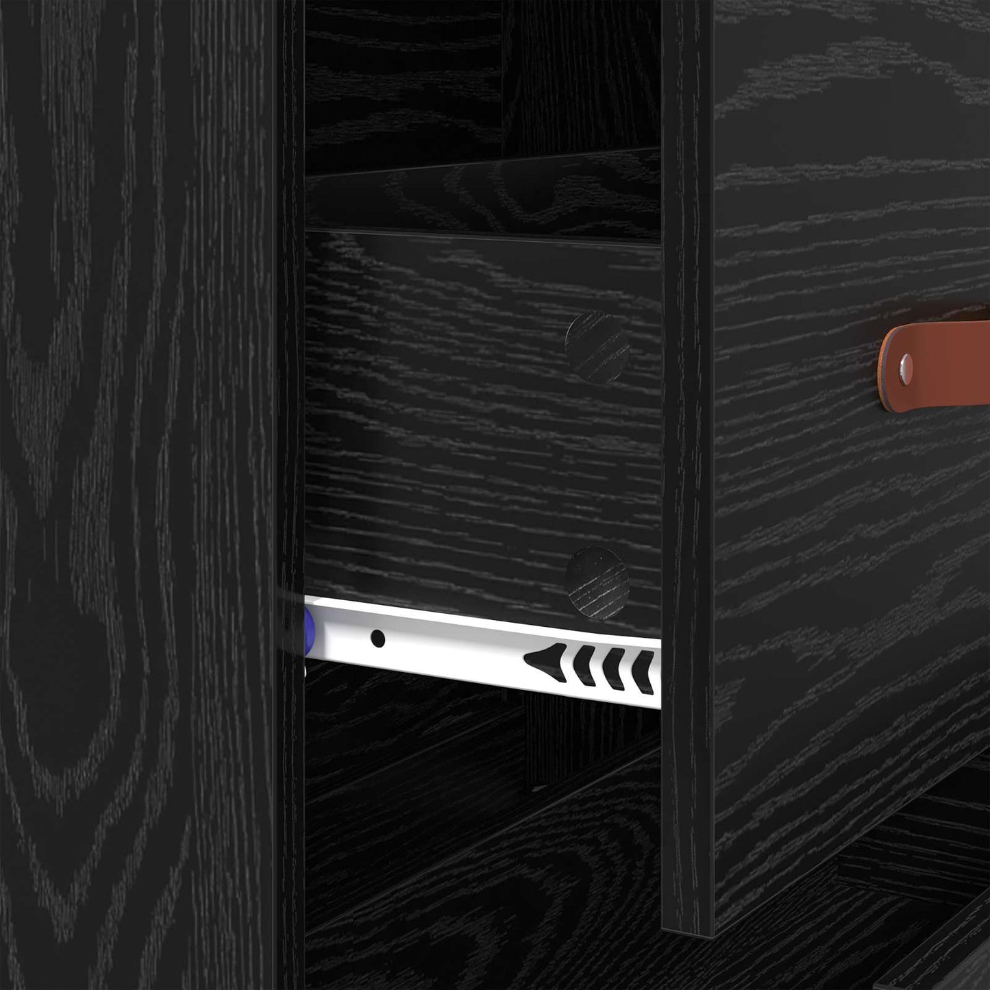 vidaXL Chest of Drawers Black Oak 69.5 x 34 x 90 cm Engineered Wood