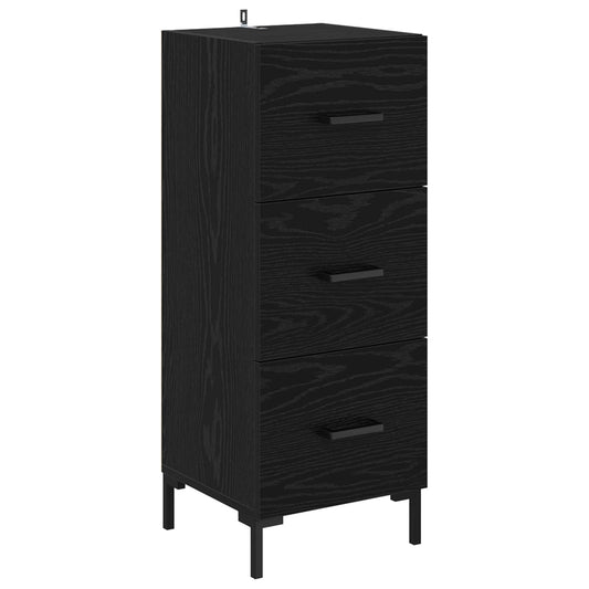 vidaXL Sideboard Black Oak 34.5 x 34 x 90 cm Engineered Wood