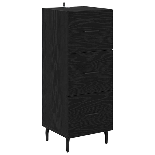 vidaXL Sideboard Black oak 34 x 34.5 x 90 cm Engineered Wood