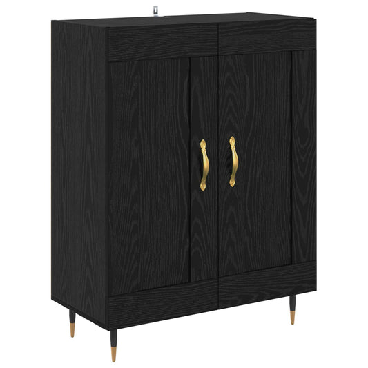 vidaXL Sideboard Black Oak 69.5 x 34 x 90 cm Engineered Wood