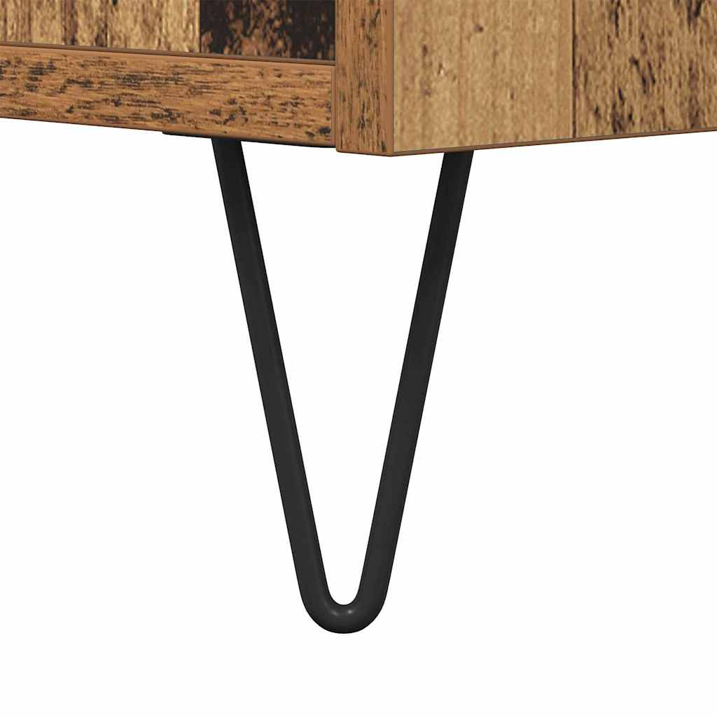 vidaXL Sideboard Old Wood 34.5 x 34 x 90 cm Engineered Wood and Iron