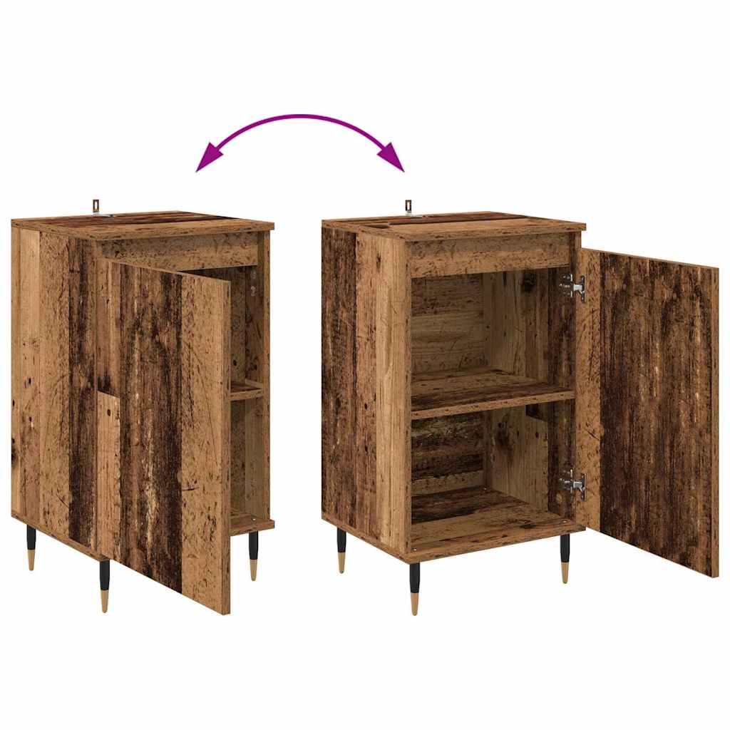 vidaXL Sideboard 2 pcs Old Wood 40 x 35 x 70 cm