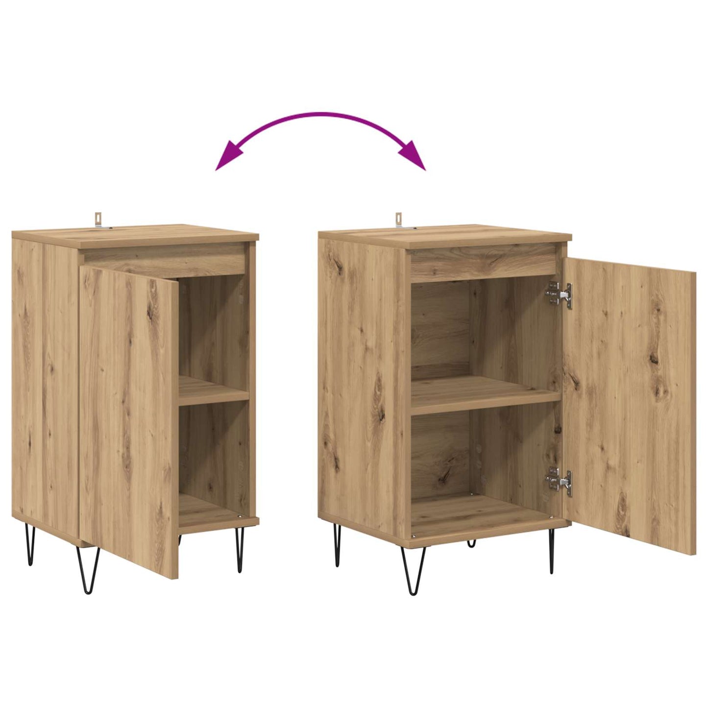 vidaXL Sideboard Artisan Oak 40 x 35 x 70 cm Engineered Wood