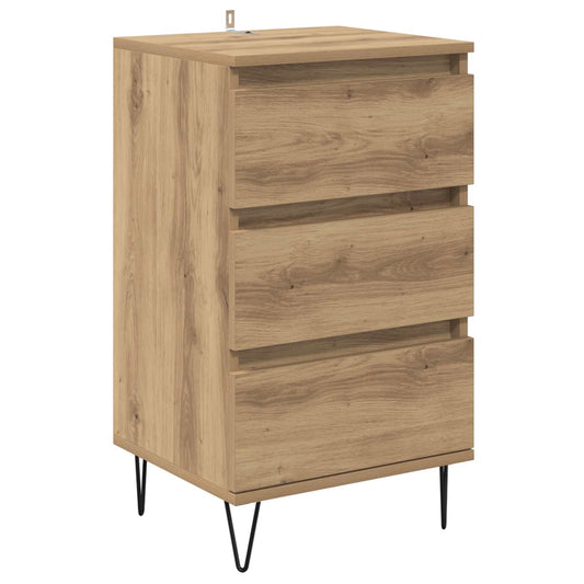 vidaXL Sideboard Artisan Oak 40 x 35 x 70 cm Engineered Wood and Iron