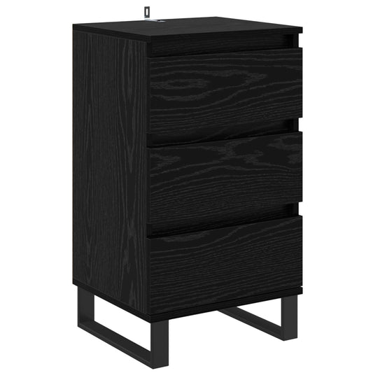 vidaXL Sideboard Black oak Engineered Wood