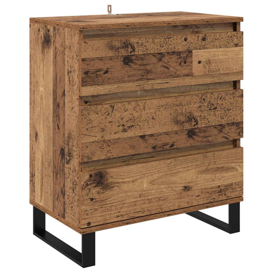 vidaXL Sideboard with Drawer Old Wood 60 x 35 x 70 cm Engineered Wood